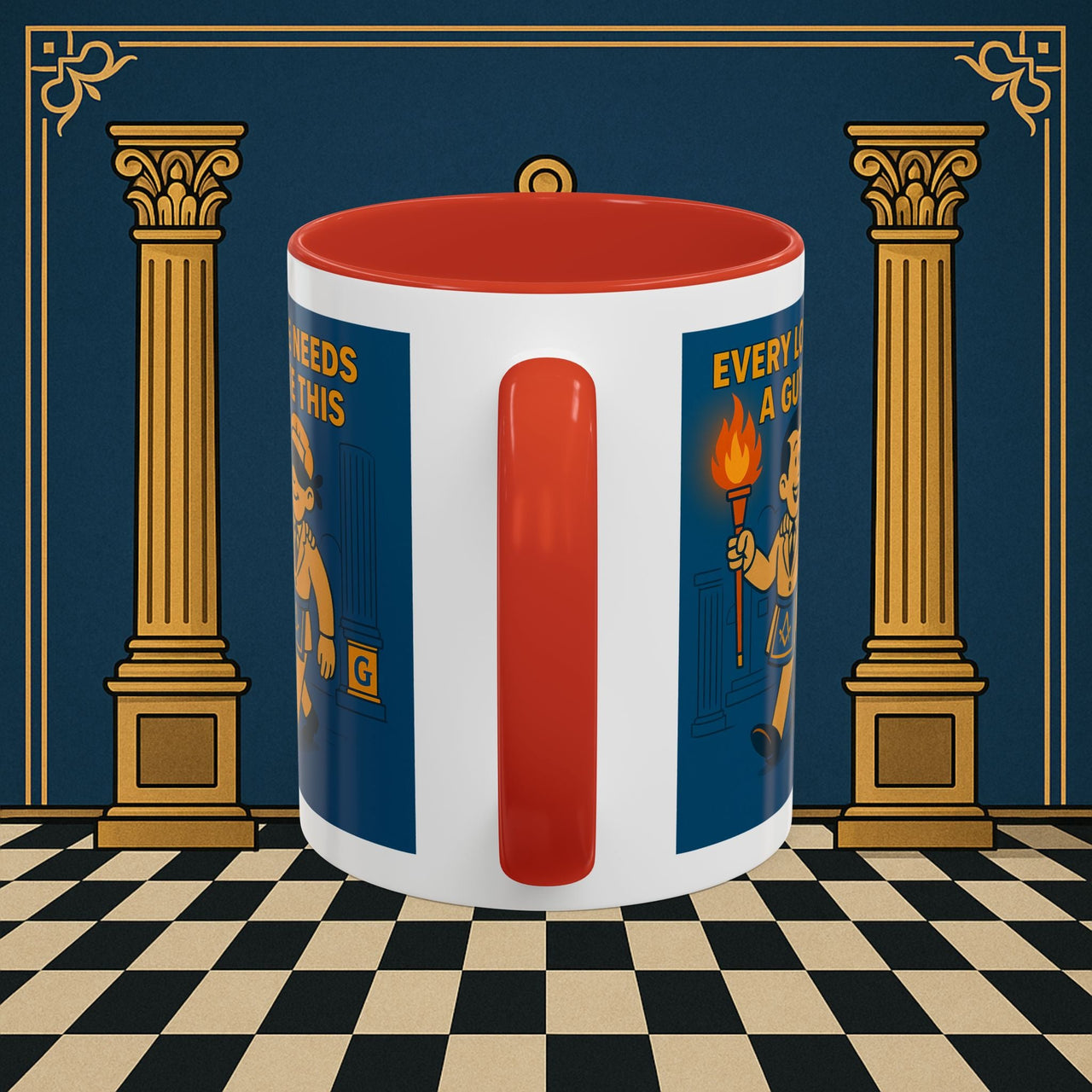 Masonic Mugs Ready to Go – Every Lodge Needs a Guy Like This (Accent Coloured 11oz Mug) Printify