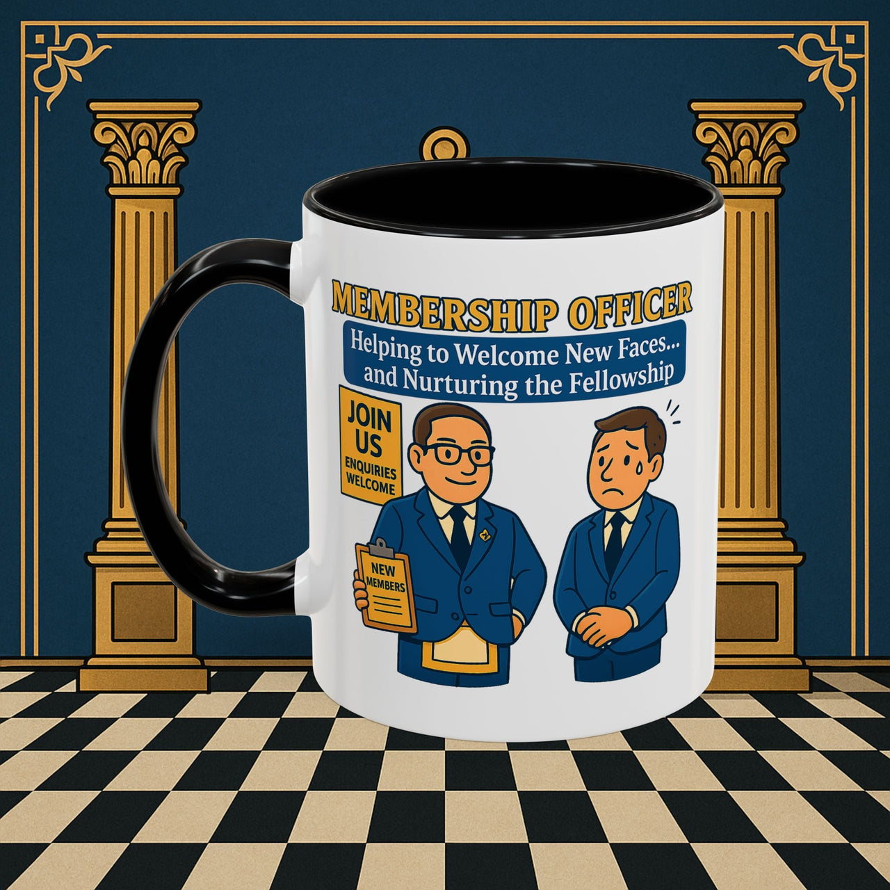 Masonic Mugs - Welcome to the Club - Membership Secretary Printify