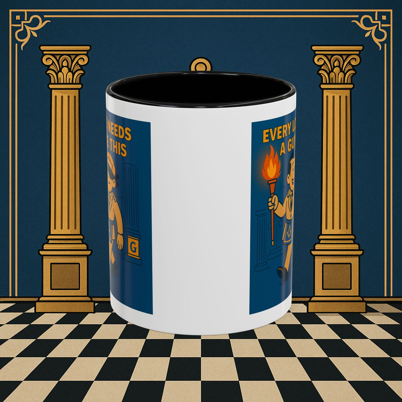Masonic Mugs Ready to Go – Every Lodge Needs a Guy Like This (Accent Coloured 11oz Mug) Printify