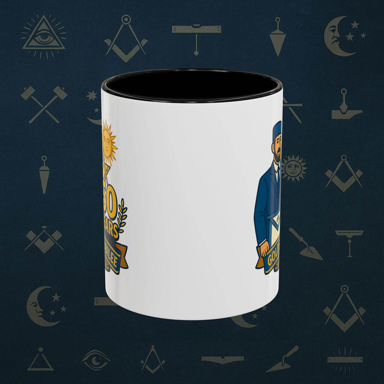 Masonic Mugs - Masonic Golden Jubilee - 50 years anniversary Printify