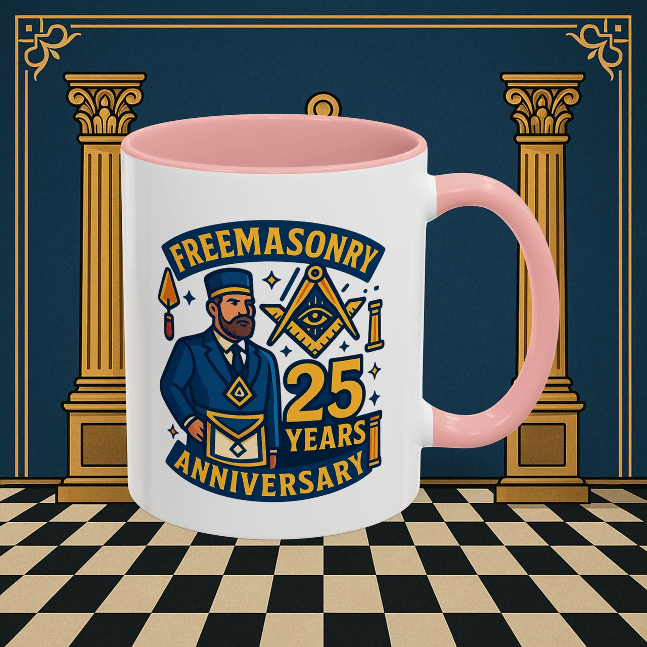Masonic Mugs - Masonic Legacy - 25 years anniversary Printify