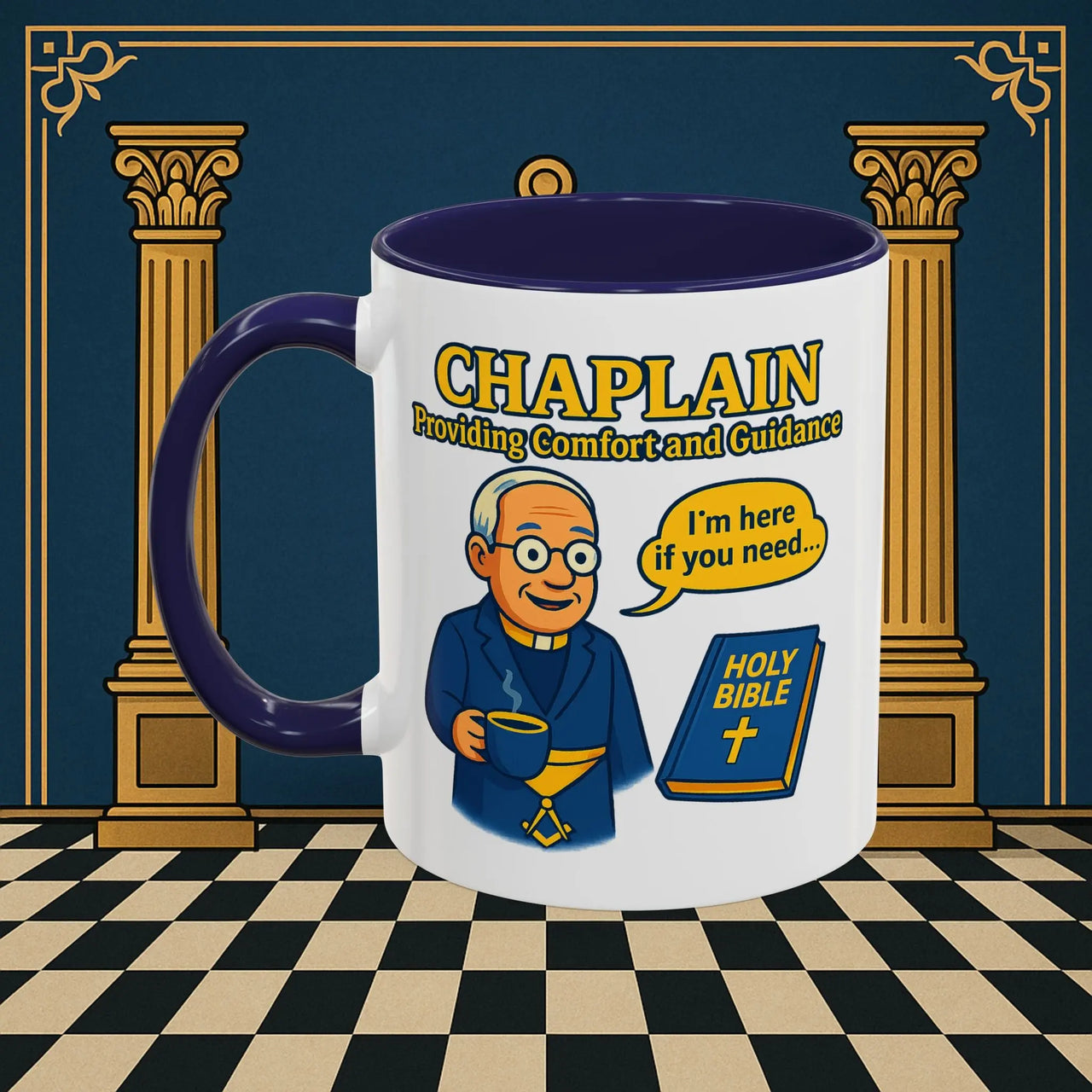 Masonic Mugs Ready to Go - Comfort in Faith - Chaplain Printify