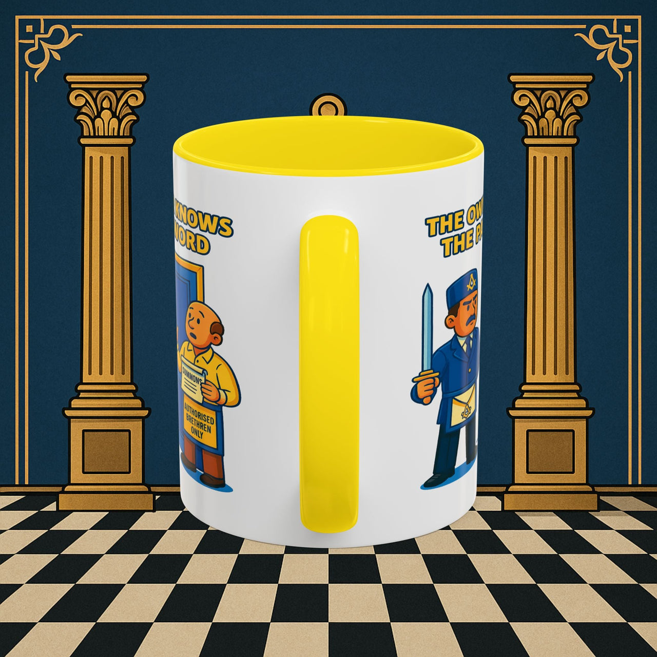 Masonic Mugs - Accent Coloured 11oz Mug - Masonic Mayhem - Inner Guard Printify