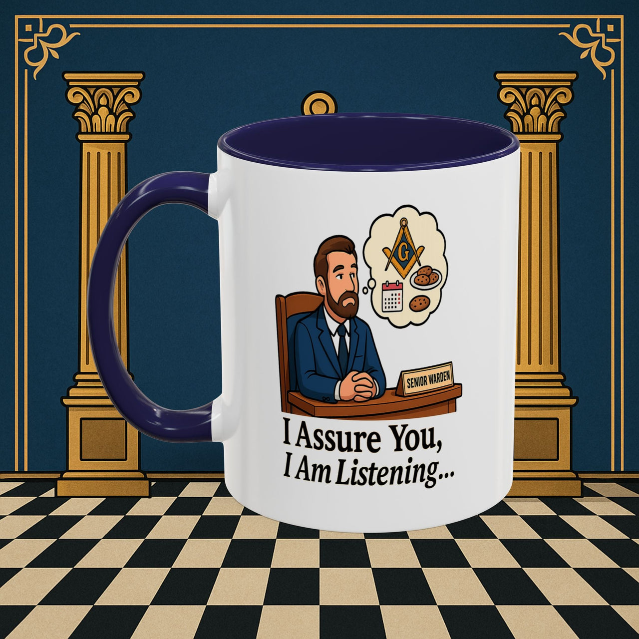 Masonic Mugs - Masonic Musings - Senior Warden Printify
