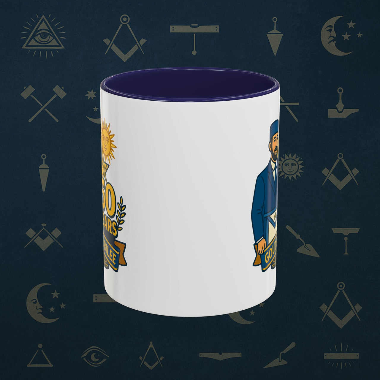 Masonic Mugs - Masonic Golden Jubilee - 50 years anniversary Printify