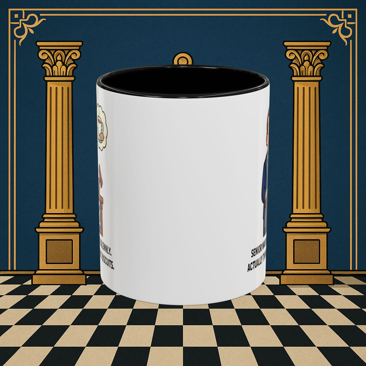 Masonic Mugs - Biscuits on the Brain - Senior Warden Printify