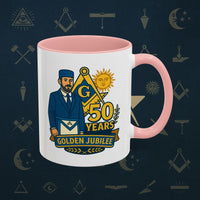Masonic Mugs - Masonic Golden Jubilee - 50 years anniversary Printify