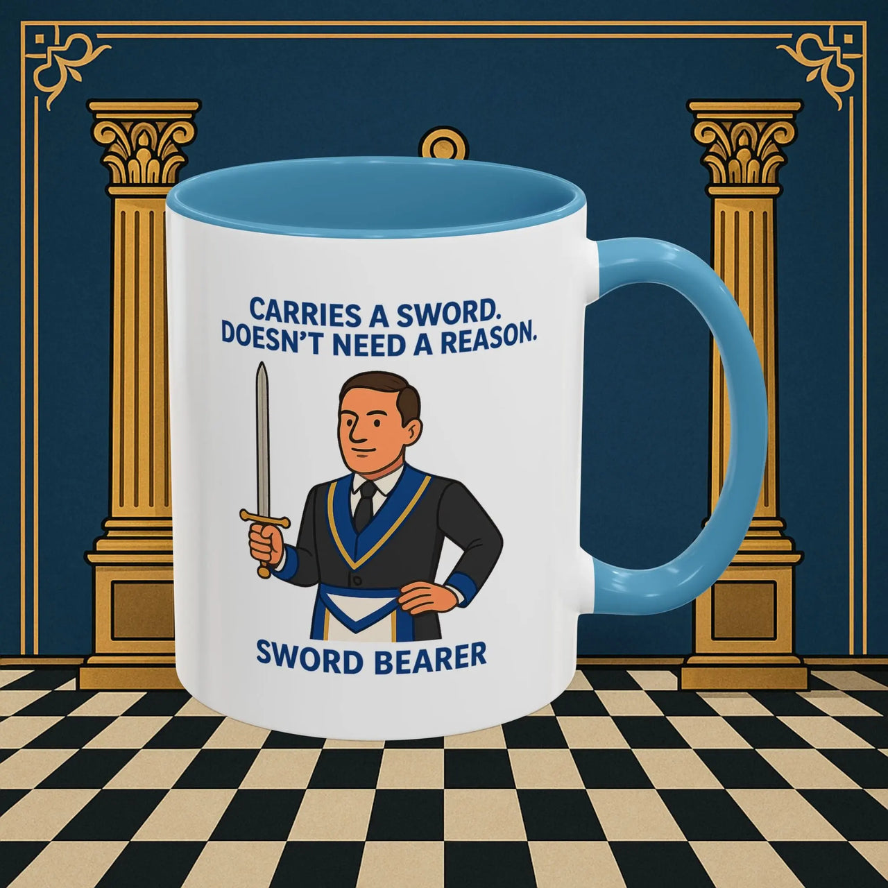 Masonic Mugs - Sword of Mystery - Provincial Sword Bearer Printify