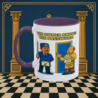 Masonic Mugs - Accent Coloured 11oz Mug - Masonic Mayhem - Inner Guard Printify