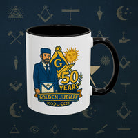 Masonic Mugs - Masonic Golden Jubilee - 50 years anniversary Printify