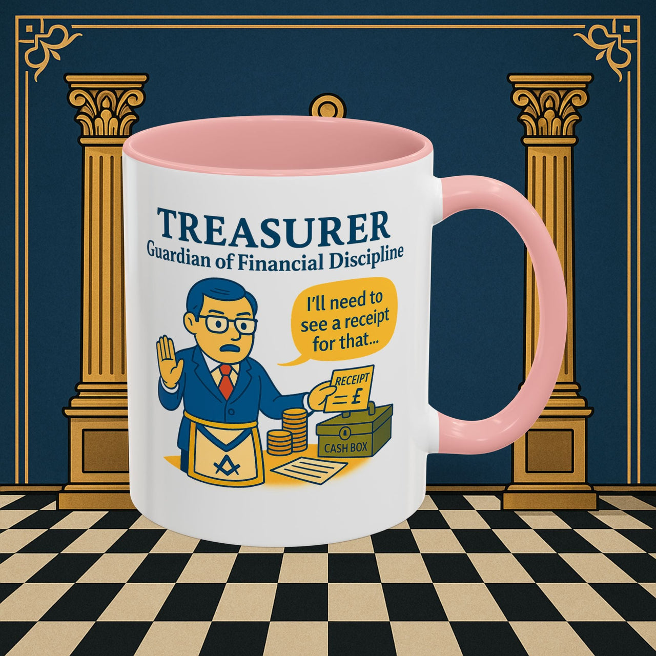 Masonic Mugs - Treasurer's Tally - Treasurer Printify