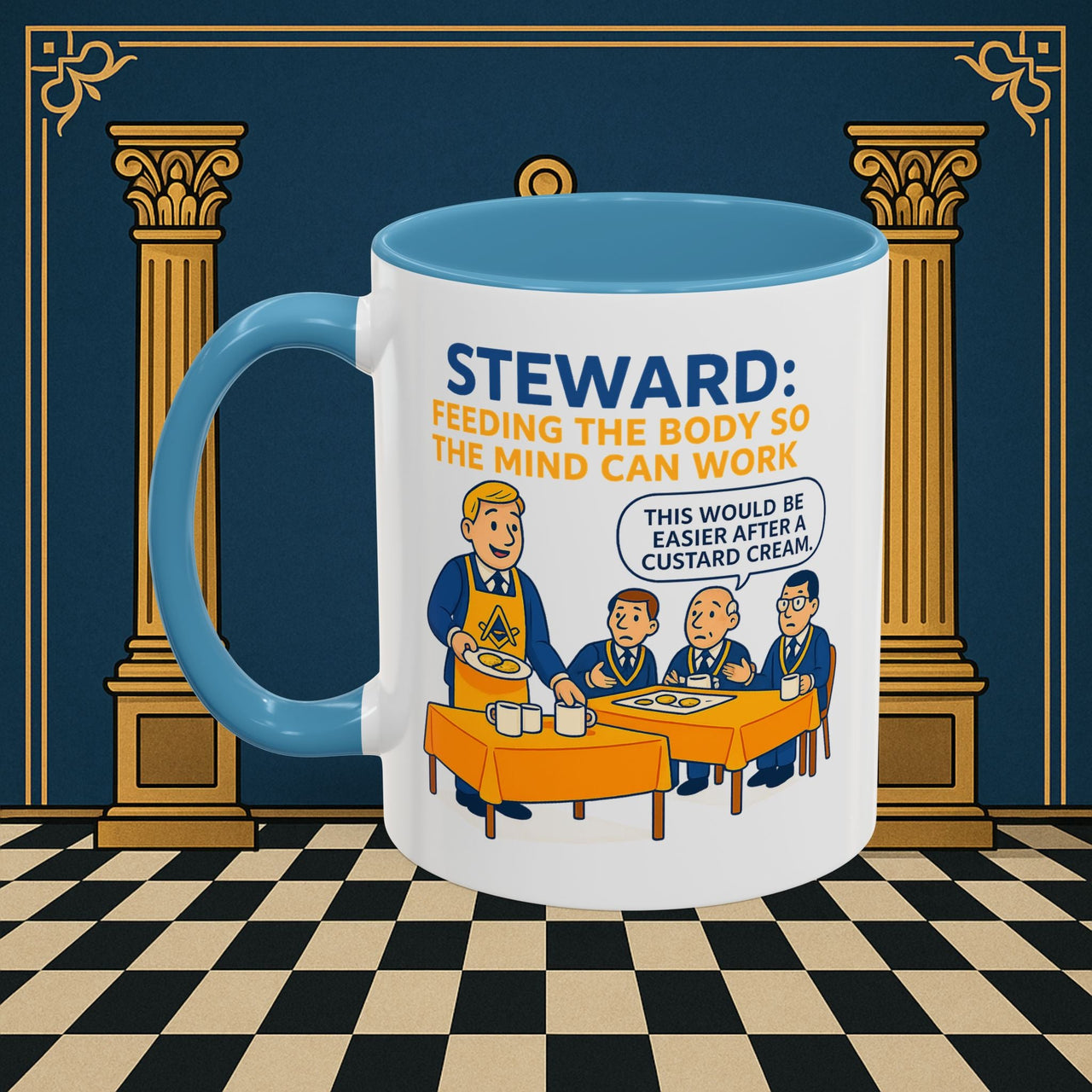 Masonic Mugs - Refreshment of Reason - Steward Printify