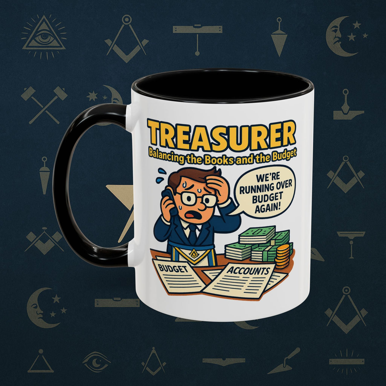 Masonic Mugs - Budget Blues - Treasurer Printify