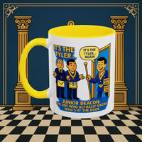 Masonic Mugs - Masonic Mysteries Unveiled: Lodge Leadership Comedy, Junior Deacon Printify