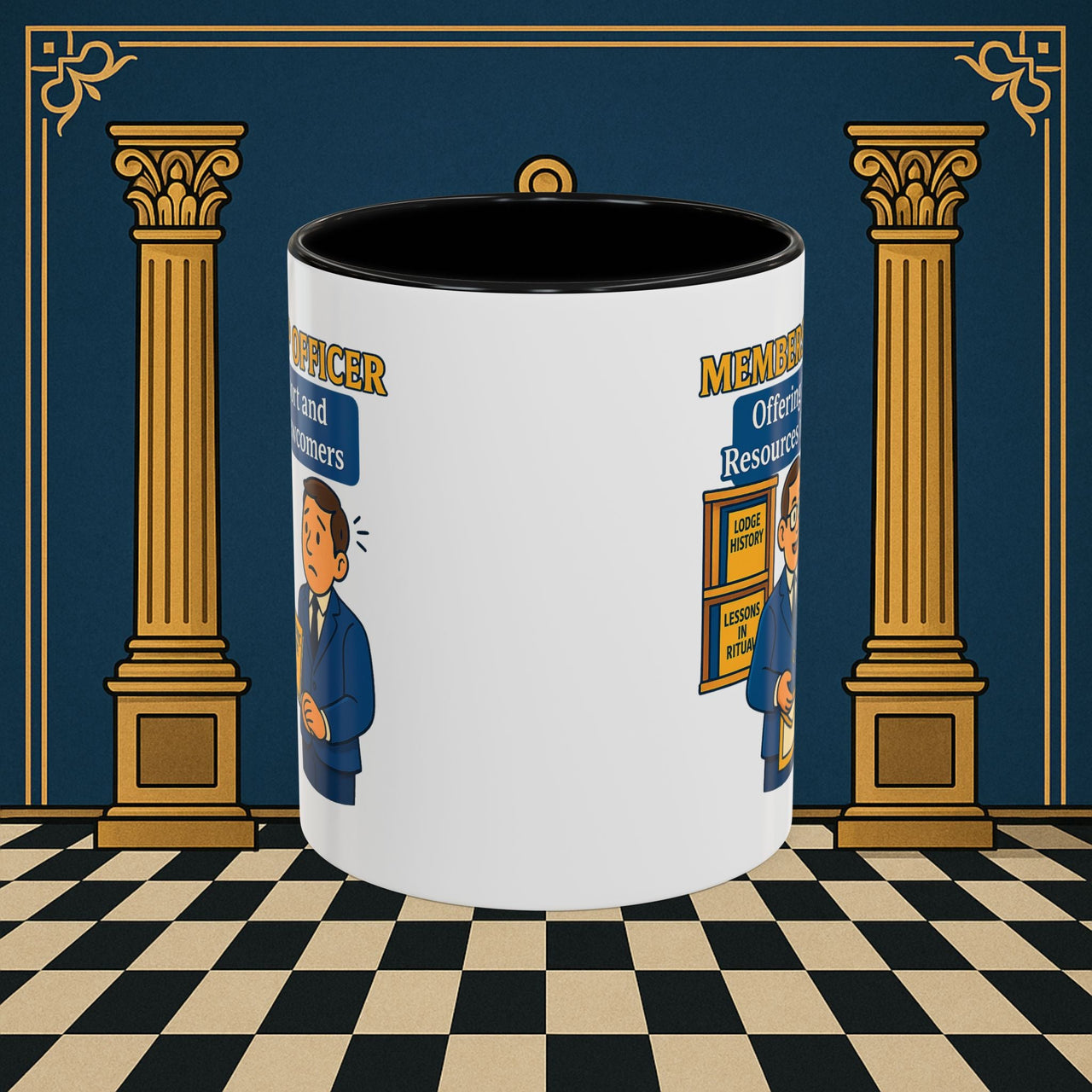 Masonic Mugs - Welcoming New Brothers - Membership Secretary Printify