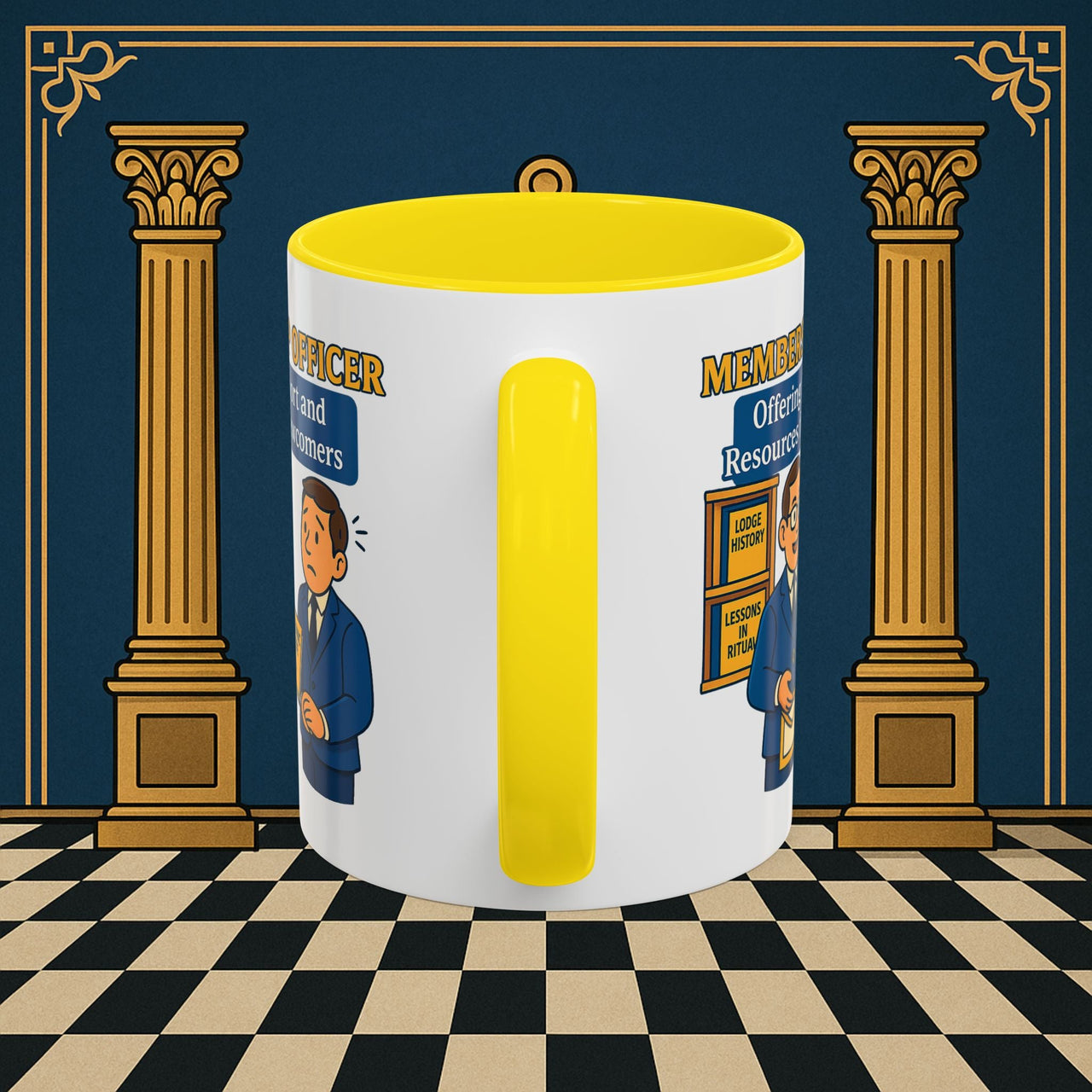 Masonic Mugs - Welcoming New Brothers - Membership Secretary Printify