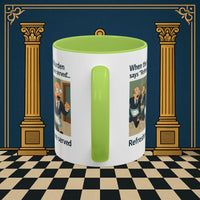 Masonic Mugs Ready to Go – Refreshments Are Served (Accent Coloured 11oz Mug) Printify