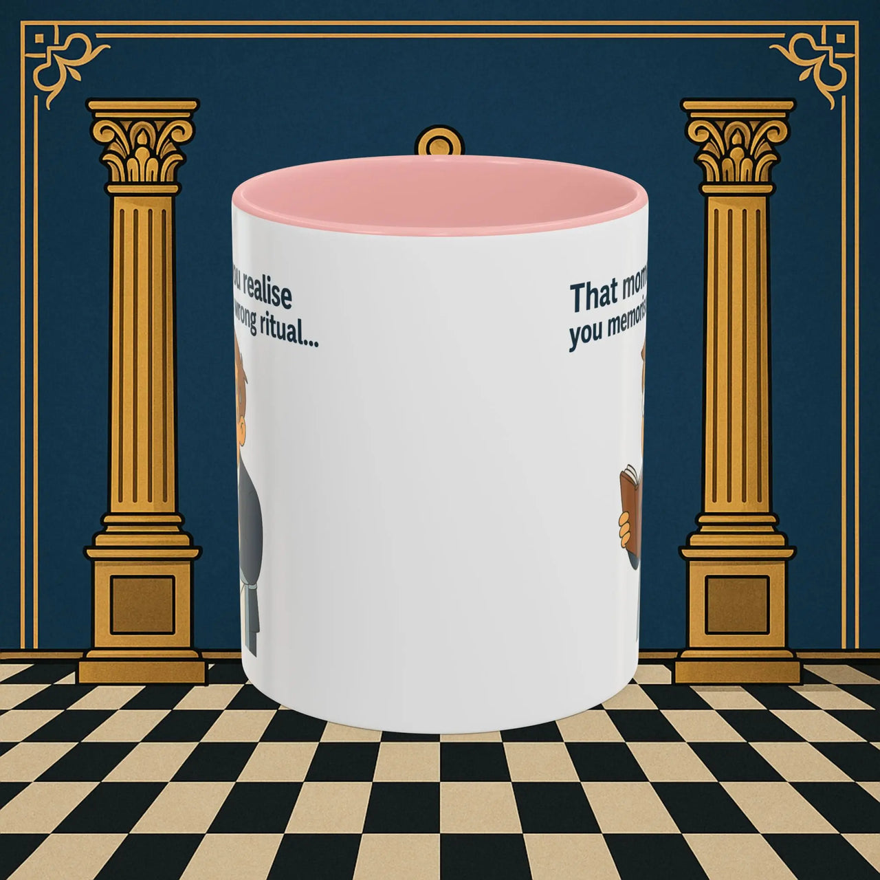 Masonic Mugs Ready to Go – Wrong Ritual (Accent Coloured 11oz Mug) Printify