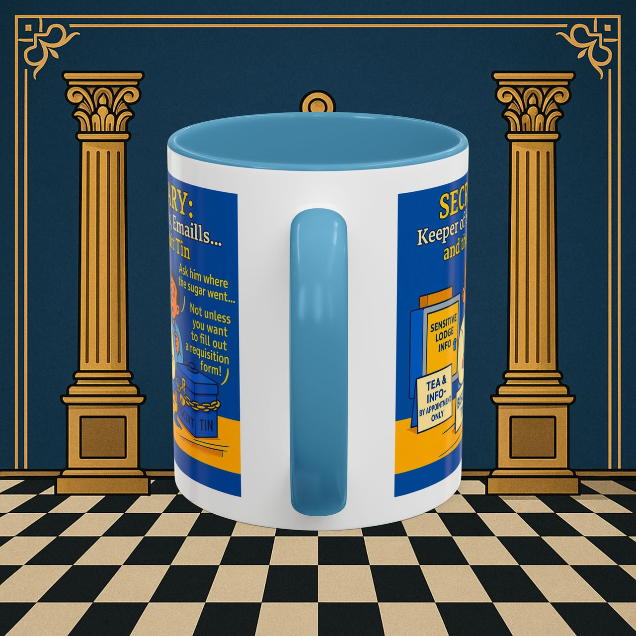 Masonic Mugs - Bureaucratic Biscuit Bouncer - Secretary Printify