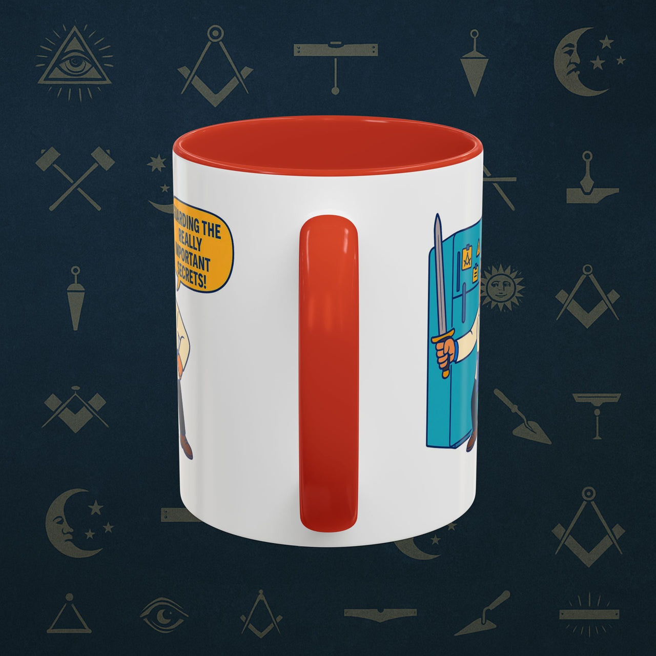 Masonic Mugs - Secret Fridge Defender - Tyler Printify