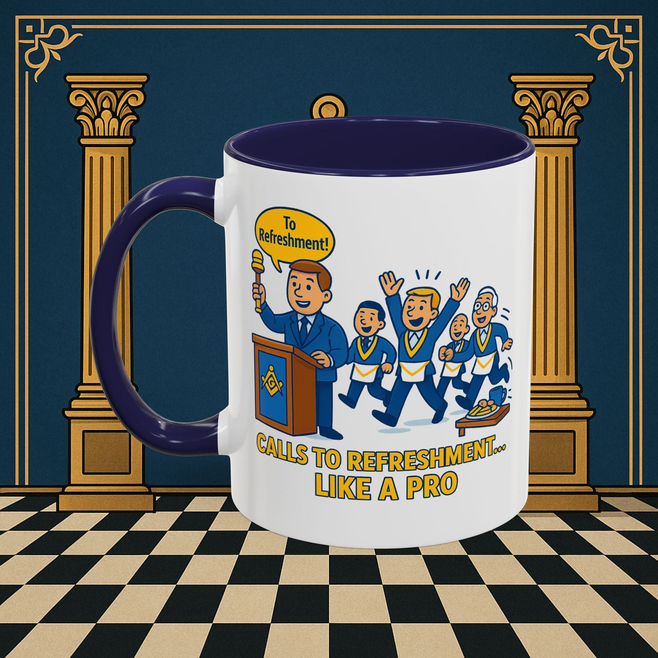 Masonic Mugs - Masonic Refreshment Revelry: Fraternal Lodge Humor, Junior Warden Printify