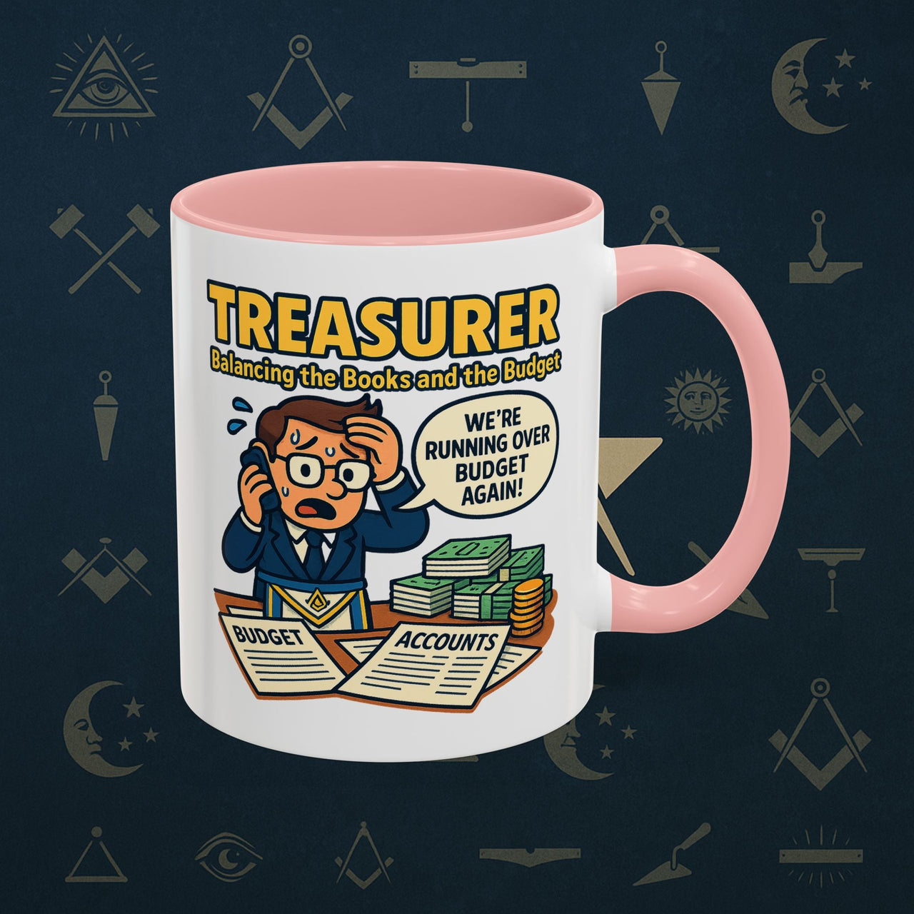 Masonic Mugs - Budget Blues - Treasurer Printify