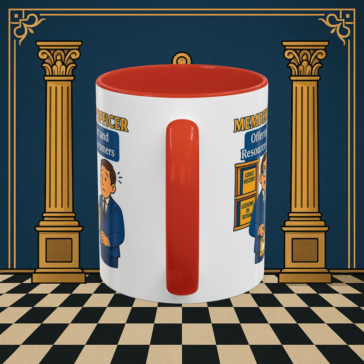 Masonic Mugs - Welcoming New Brothers - Membership Secretary Printify