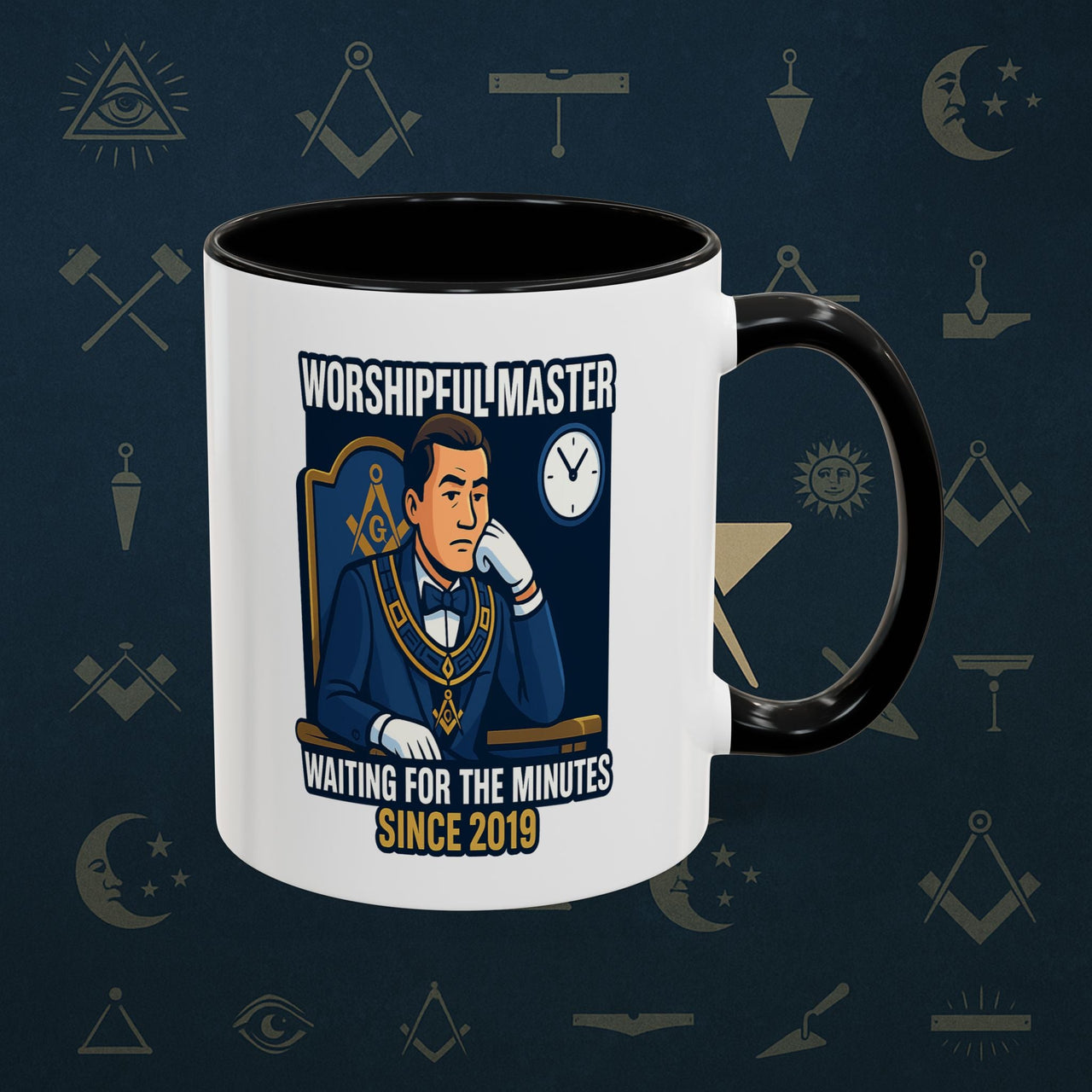 Masonic Mugs - Masonic Monotony - Worshipful Master Printify