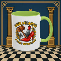 Masonic Mugs – Gavel & Glamour: A Toast to the Ladies (Accent Coloured 11oz Mug) Printify