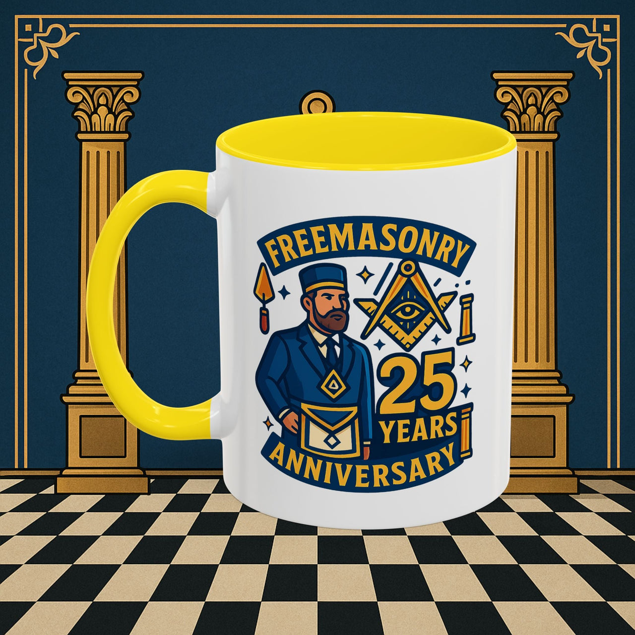 Masonic Mugs - Masonic Legacy - 25 years anniversary Printify