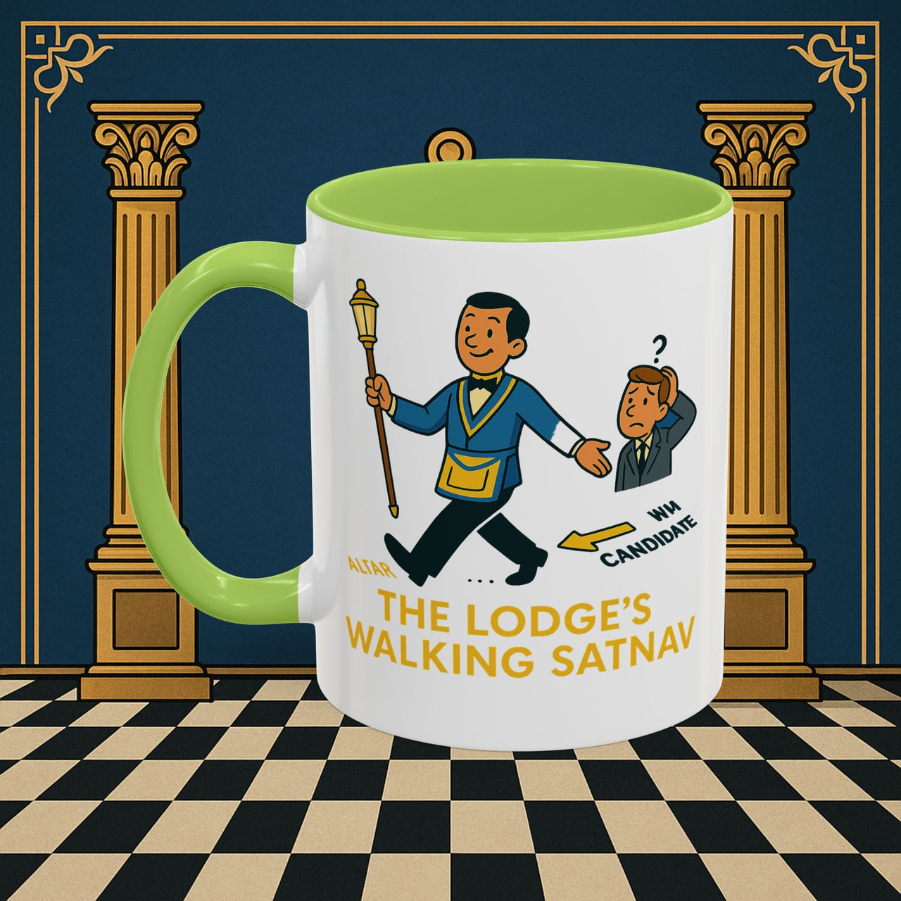 Masonic Mugs - The Lodge's Walking Satnav - Senior Deacon Printify