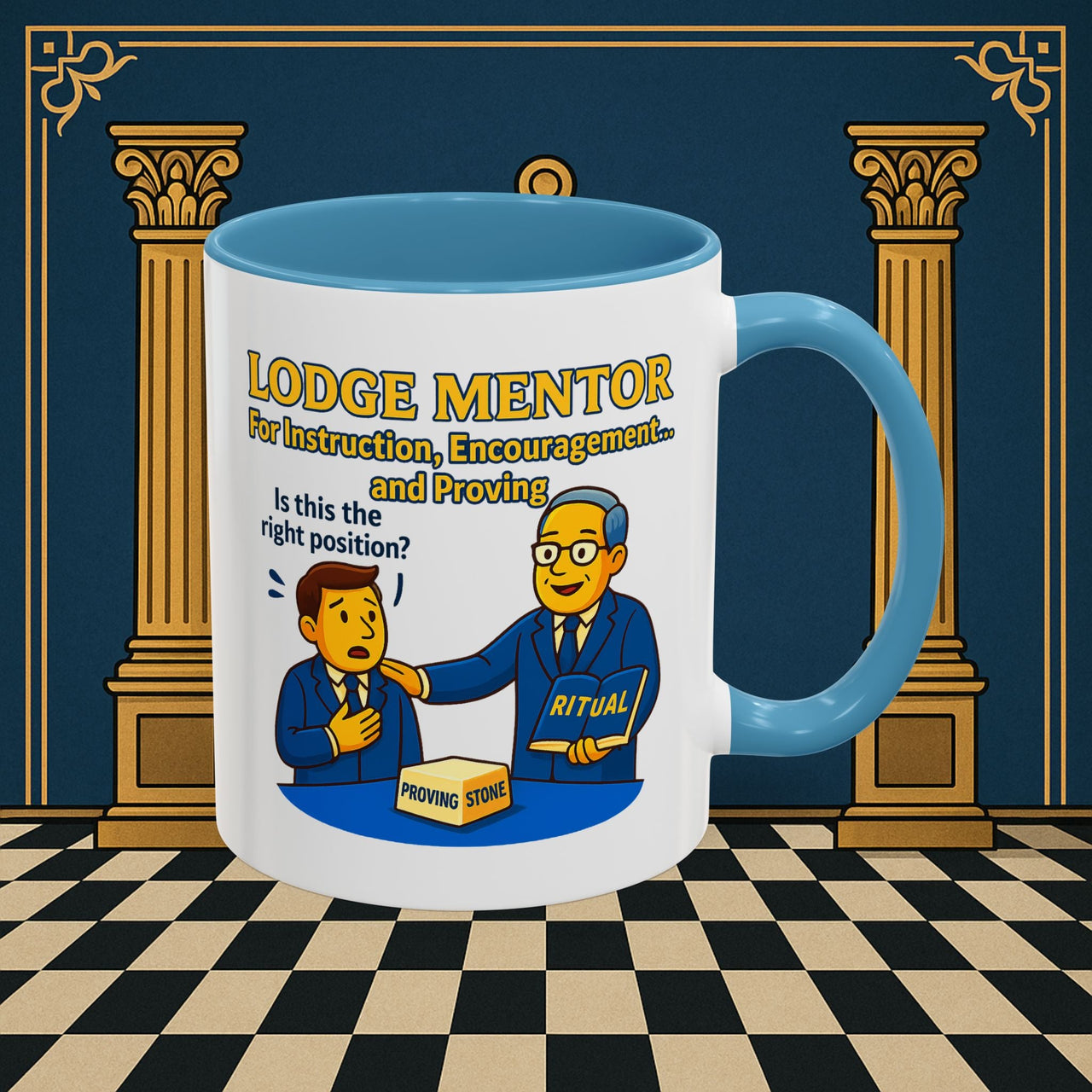 Masonic Mugs - Lodge Mentor Guidance: Masonic Ritual Instruction, Lodge Mentor Printify