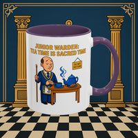 Masonic Mugs - Junior Warden: Tea Time is Sacred, Junior Warden Printify