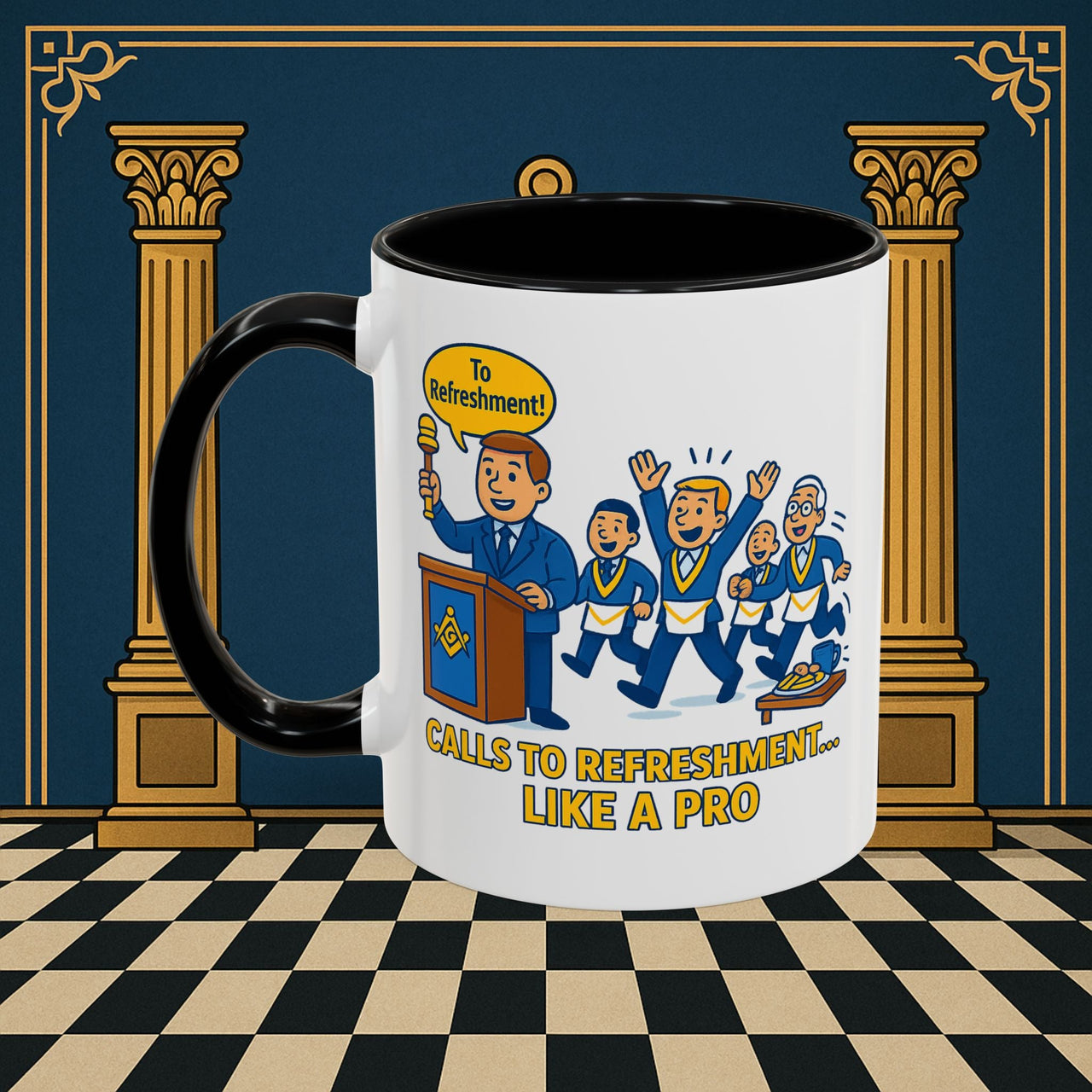 Masonic Mugs - Masonic Refreshment Revelry: Fraternal Lodge Humor, Junior Warden Printify