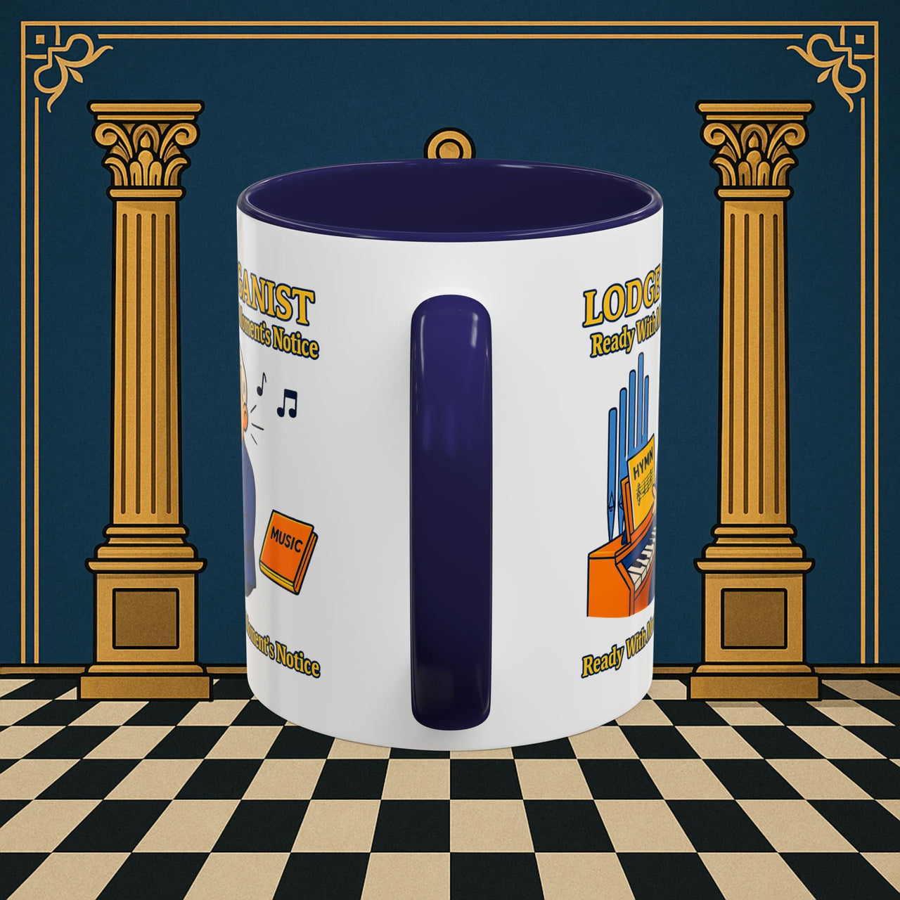 Masonic Mugs - Lodge Organist at the Ready - Organist Printify