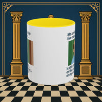 Masonic Mugs Ready to Go – Five Minutes Late (Accent Coloured 11oz Mug) Printify