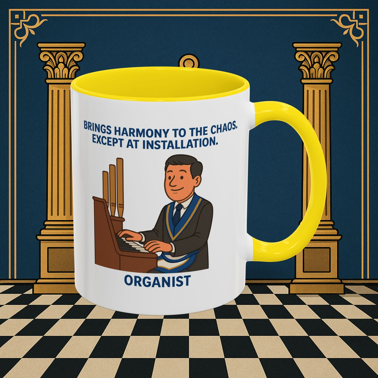 Masonic Mugs - Harmony Amid Chaos - Provincial Organist Printify