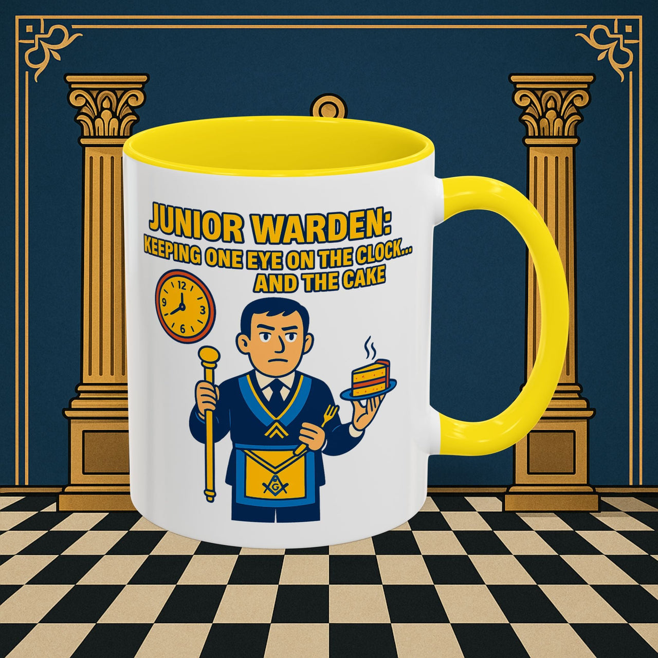 Masonic Mugs - Masonic Vigilance: Junior Warden's Timekeeping Duty,  Junior Warden Printify