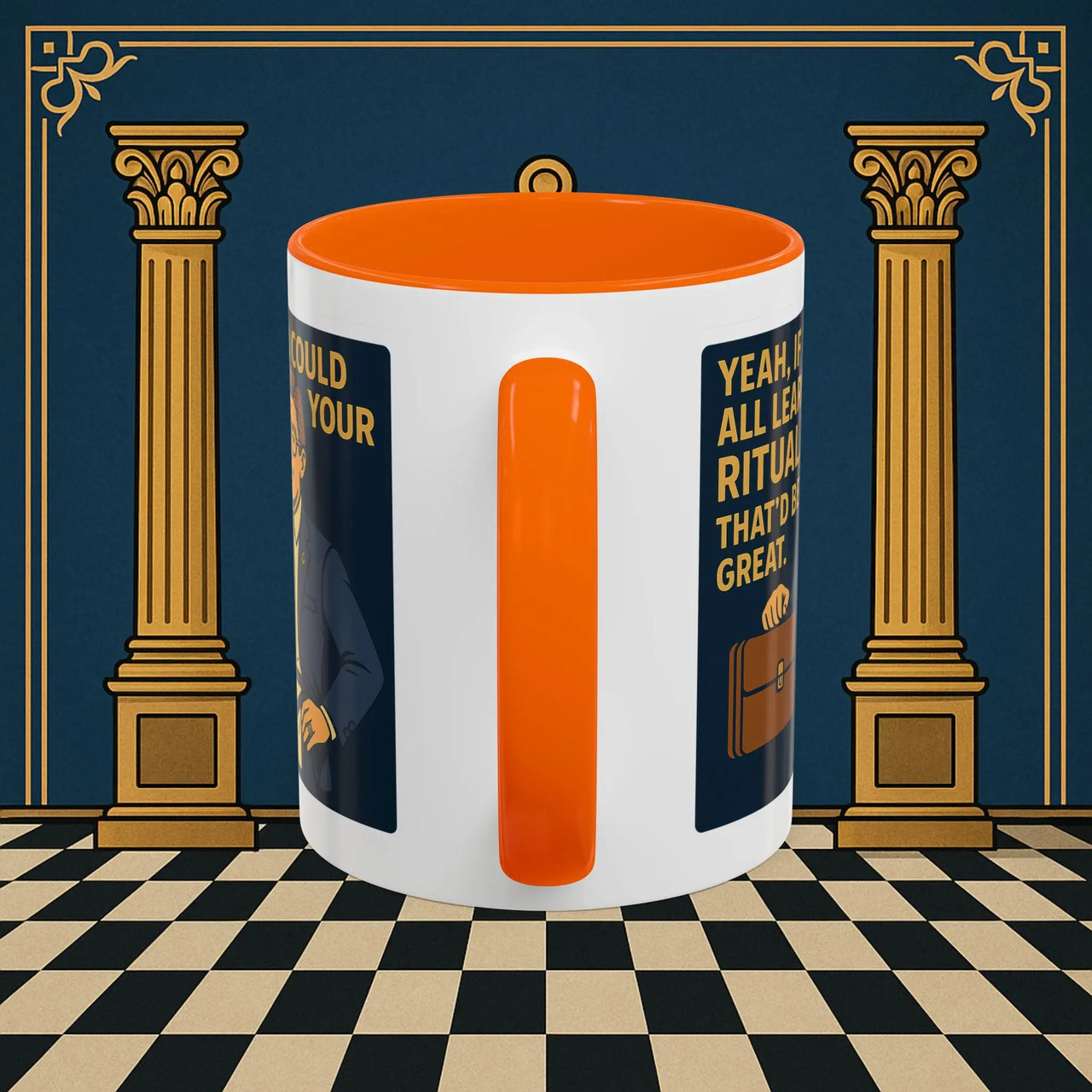 Masonic Mugs Ready to Go – Learn Your Ritual (Accent Coloured 11oz Mug) Printify