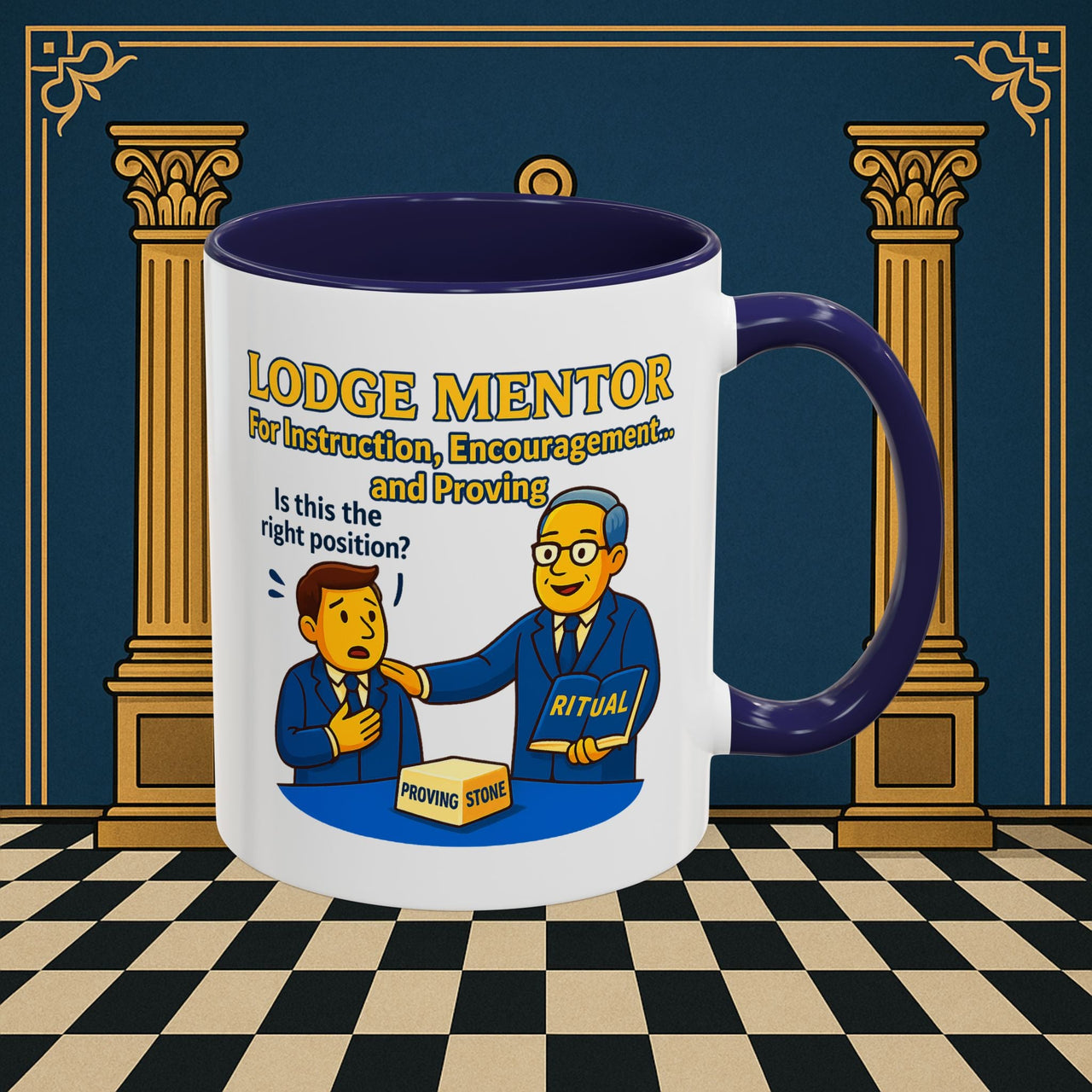 Masonic Mugs - Lodge Mentor Guidance: Masonic Ritual Instruction, Lodge Mentor Printify