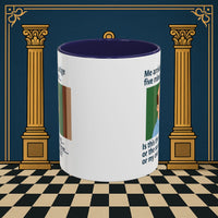 Masonic Mugs Ready to Go – Five Minutes Late (Accent Coloured 11oz Mug) Printify