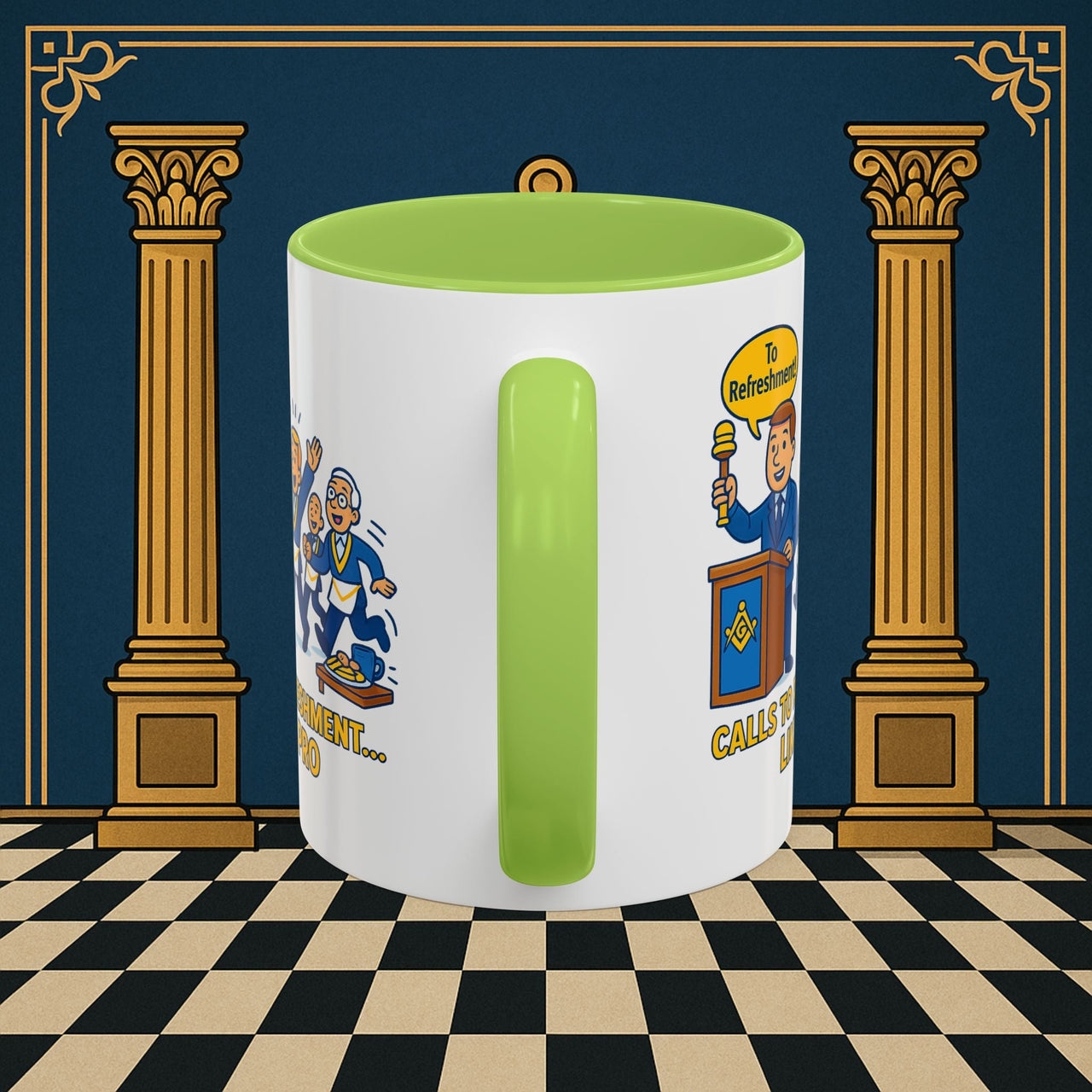 Masonic Mugs - Masonic Refreshment Revelry: Fraternal Lodge Humor, Junior Warden Printify
