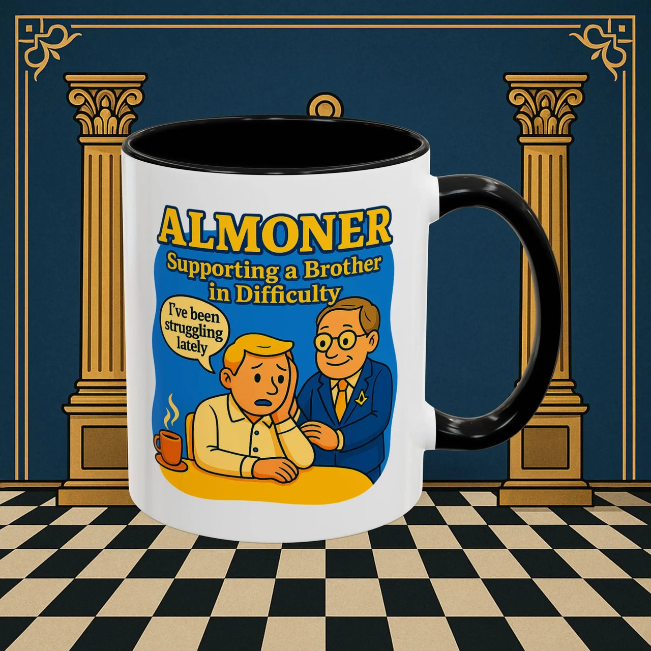 Masonic Mugs - Almoner's Assist - Almoner Printify