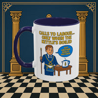 Masonic Mugs - Masonic Tea Break: Fraternal Humor in Comic Book Style, Junior Warden Printify