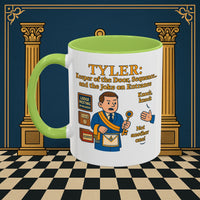 Masonic Mugs - Tyler's Doorway Dilemma - Tyler Printify