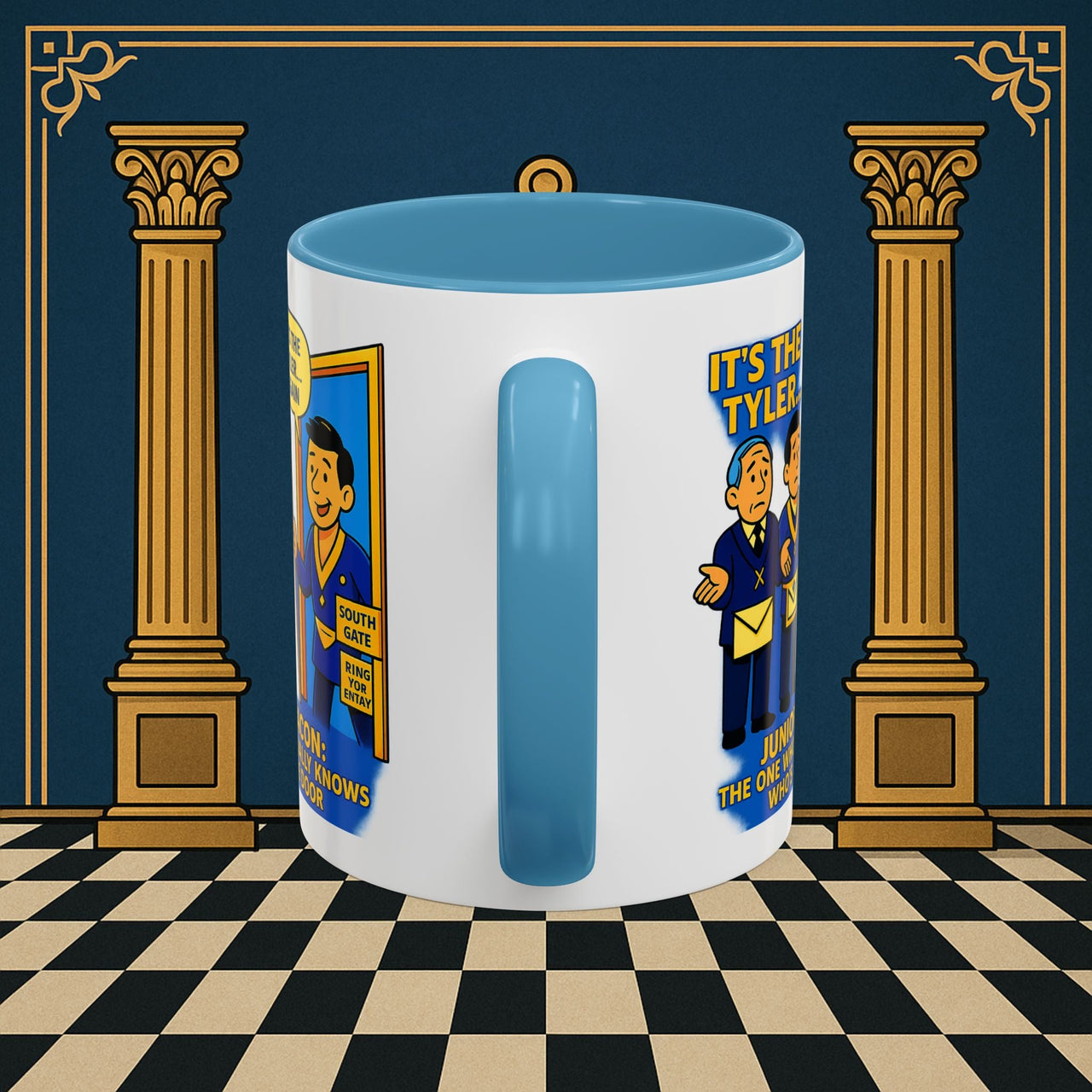 Masonic Mugs - Masonic Mysteries Unveiled: Lodge Leadership Comedy, Junior Deacon Printify