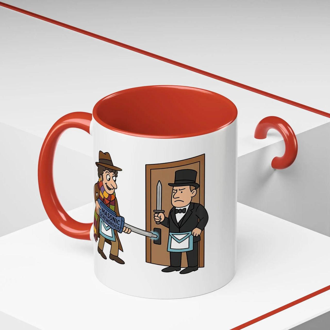 Masonic Mugs – Master of Improvisation (Accent Coloured 11oz Mug) Printify