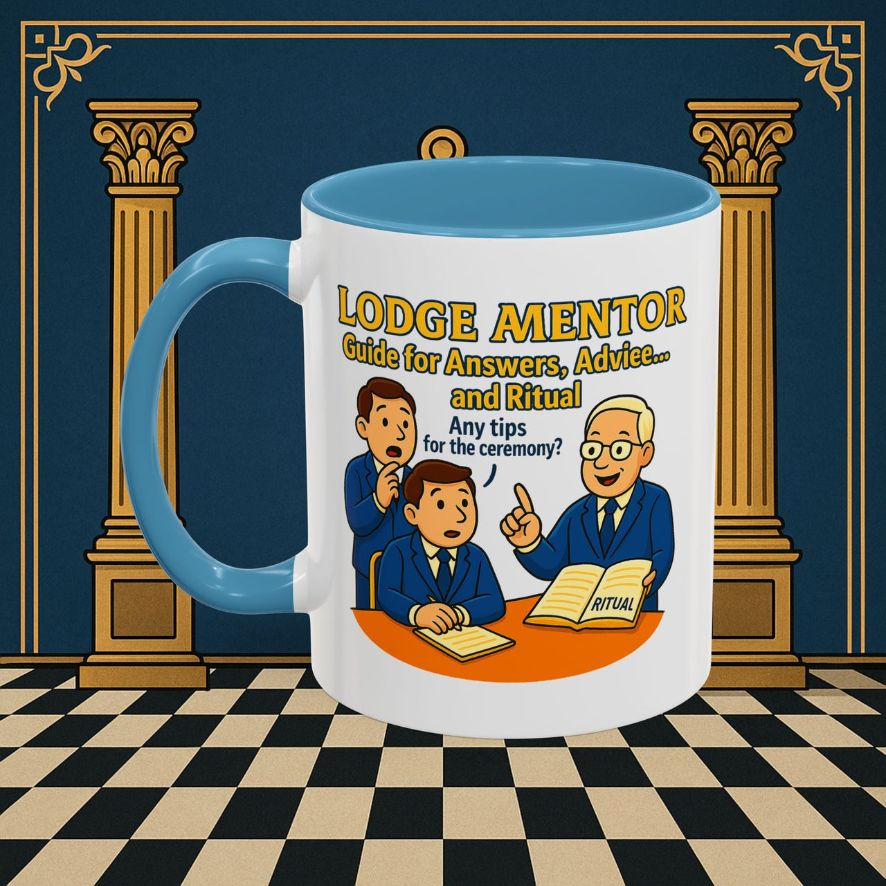 Masonic Mugs - Lodge Mentor: Fraternal Ritual Guidance, Lodge Mentor Printify