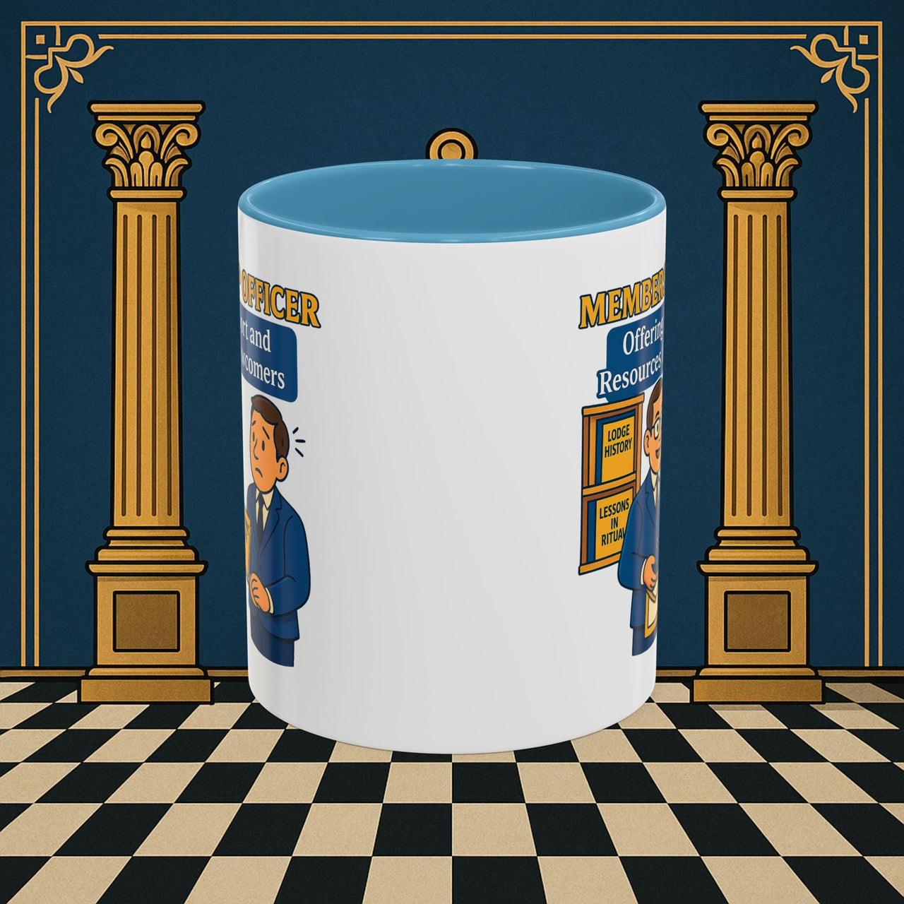 Masonic Mugs - Welcoming New Brothers - Membership Secretary Printify