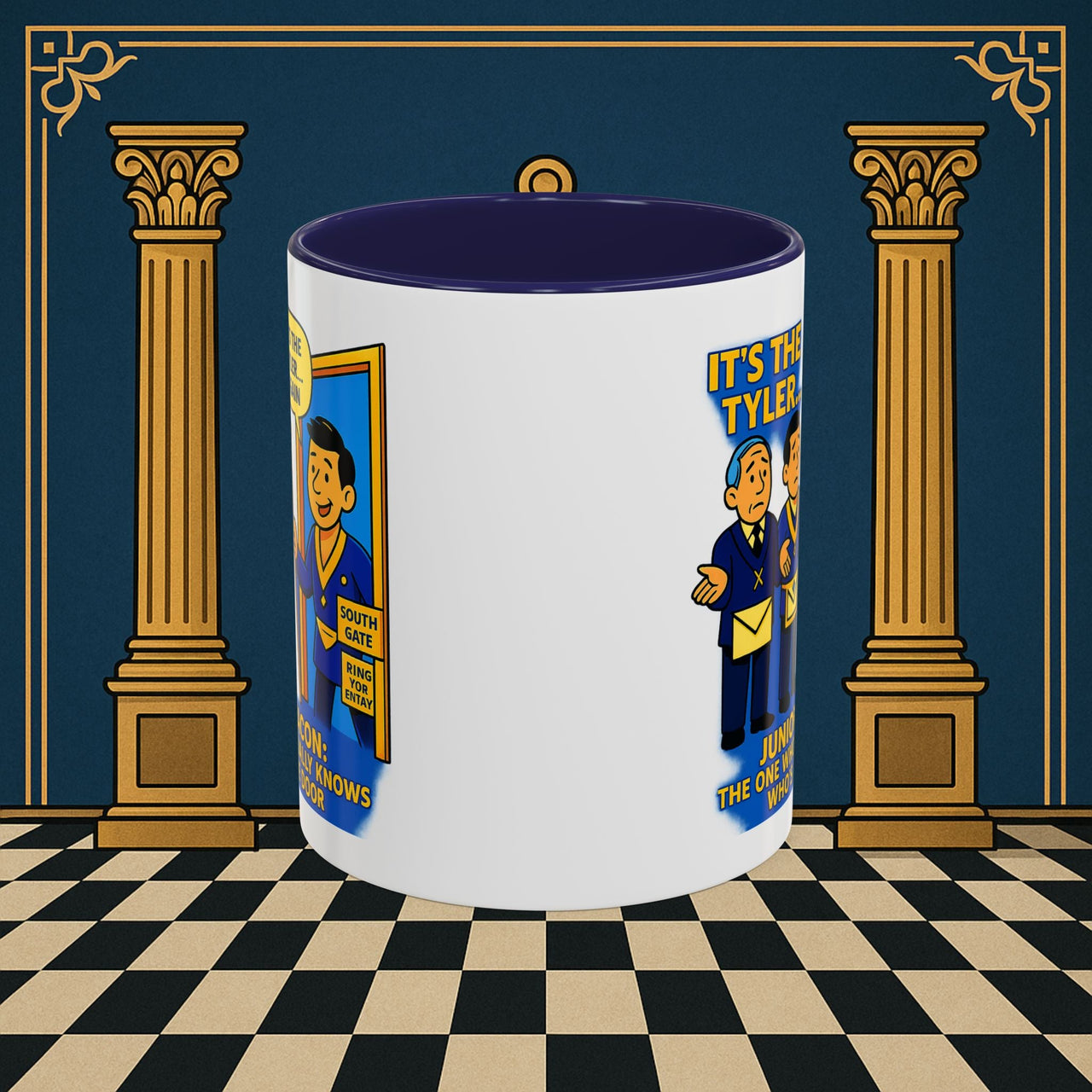 Masonic Mugs - Masonic Mysteries Unveiled: Lodge Leadership Comedy, Junior Deacon Printify
